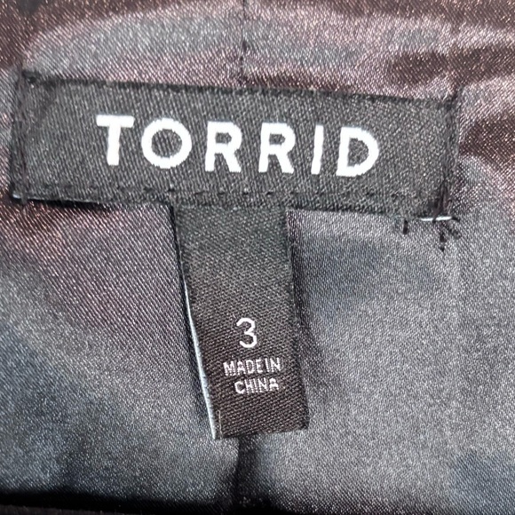 Torrid Plus Size 3 (3X / 22) Black One-Button Blazer Jacket Career Workwear - Picture 11 of 16